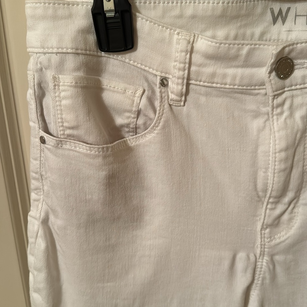 WHBM Women's Slim Crop White Skinny Jeans Size 10 EUC - Picture 5 of 16